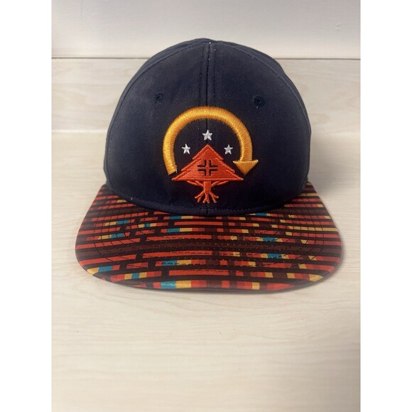 LRG‎ “True Heads” OSFM Snapback Hat Navy with Multicolor Brim Embroidered Logo - Picture 1 of 9